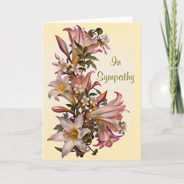 Carte Le lis fleurit la sympathie (Devant)