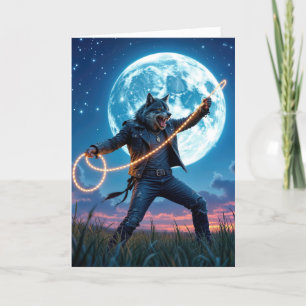Carte Le loup-garou d'Halloween dure une Pleine lune