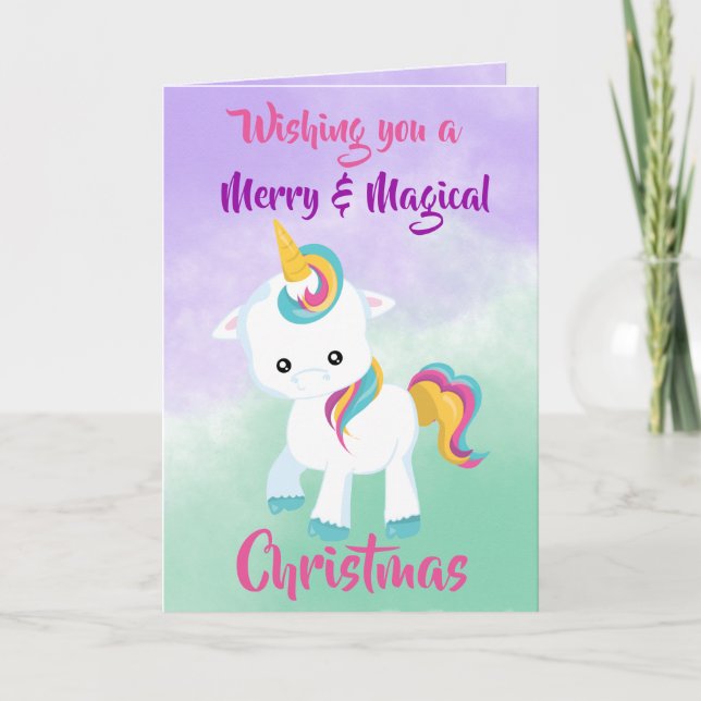 Carte Le Magic de l'Unicorn de Christmas (Devant)