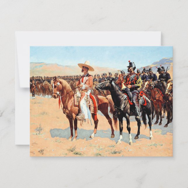 Carte Le major mexicain, 1889 art par Frederic Remington (Devant)
