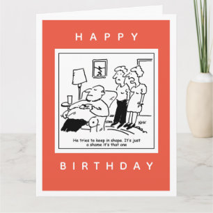 Carte Le mari aime garder la forme Cartoon