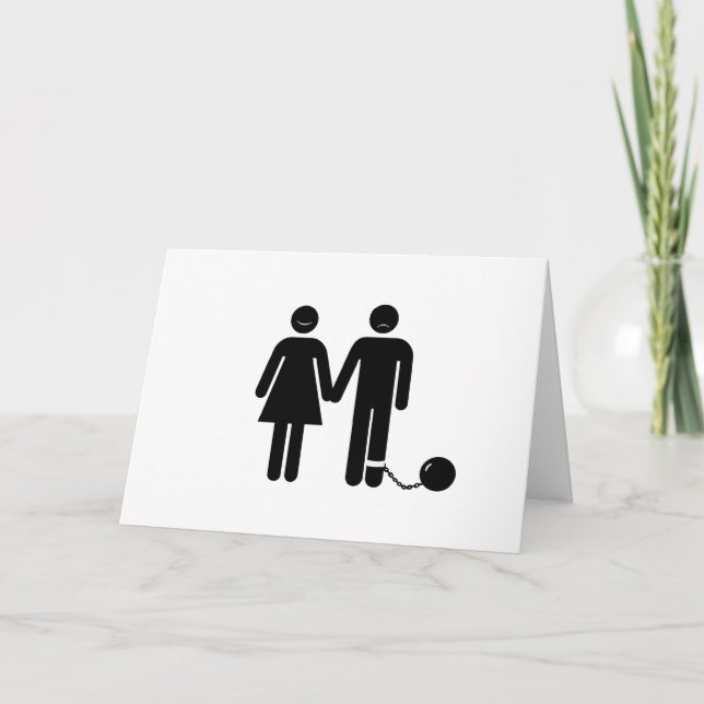 Carte Le marié à la "balle et chaîné" (Devant)