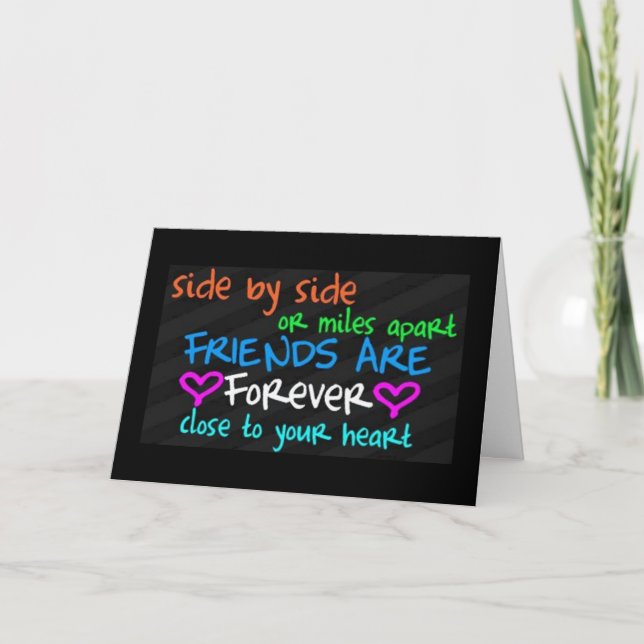 CARTE **LE MEILLEUR AMI** FAIT DE "VOTRE ANNIVERSAIRE" U (Devant)