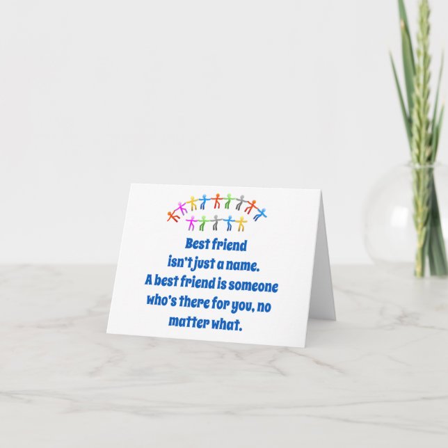 Carte Le meilleur ami n'est pas juste un nom - Citation  (Devant)