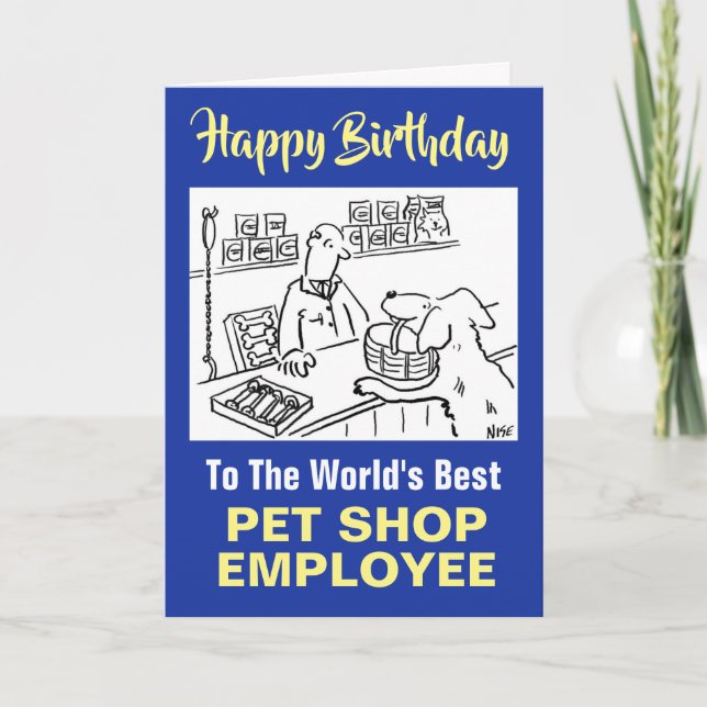 Carte Le meilleur animal de compagnie du monde employé J (Devant)