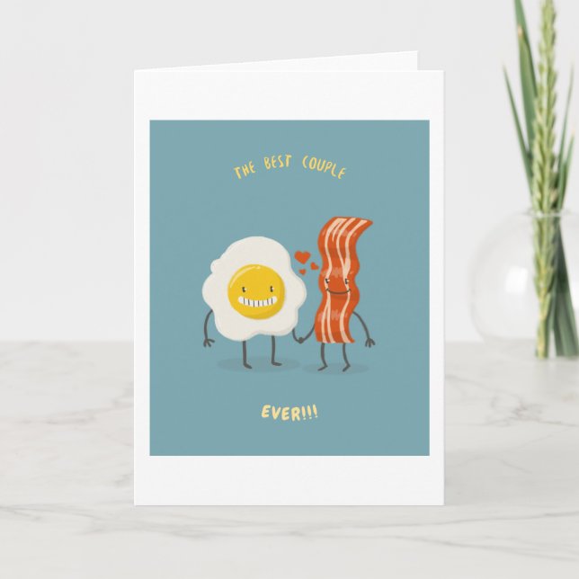 Carte Le meilleur couple de tous les temps - bacon & oeu (Devant)