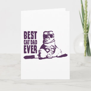 Carte LE MEILLEUR DAD DAD JAMAIS CATÉGORIE CITER Cat Dad