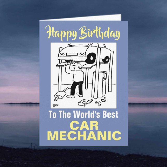 Carte Le meilleur mécanicien automobile du monde - Joyeu (Créateur téléchargé)