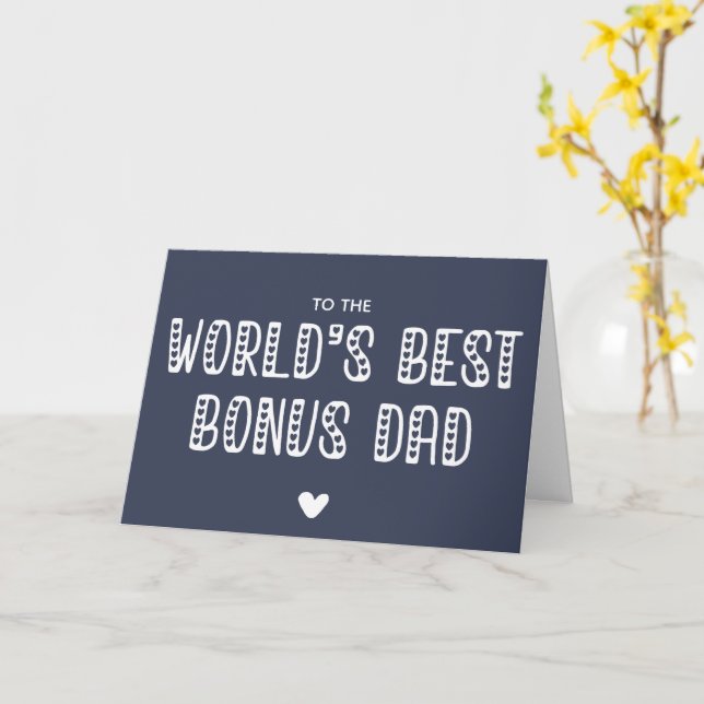 Carte Le meilleur papa de bonus du monde ! Fête des père (Fleur jaune)