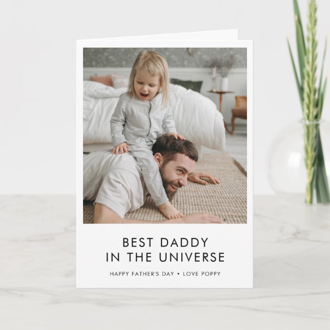 Carte Le meilleur papa de l'univers | Fête des pères mod (Devant)
