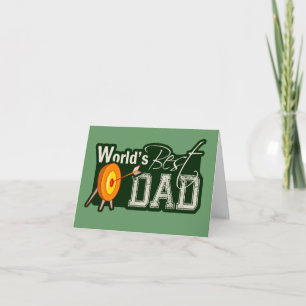 Carte Le meilleur papa du monde ; Tir à l'arc