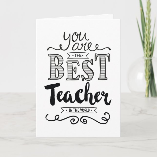 Carte Le meilleur professeur dans l'anniversaire du (Devant)