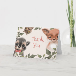 Carte Le Merci des animaux des bois d'enfants