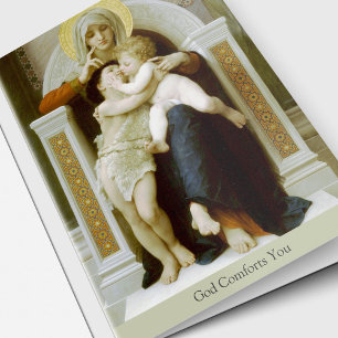 Carte Le Merci funèbre carde   Mary, Jésus et St John