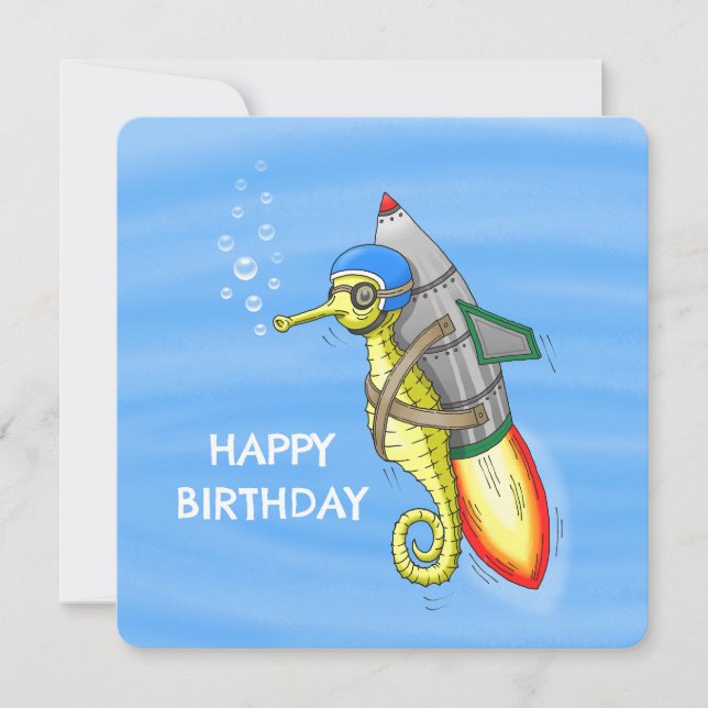 Carte Le merveilleux cheval de mer de Rocket Jaune (Devant)