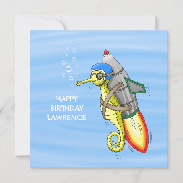Carte Le merveilleux cheval de mer de Rocket Jaune (Devant)