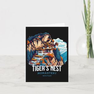 Carte Le monastère du nid de tigre Bhutan Paro Himalayan