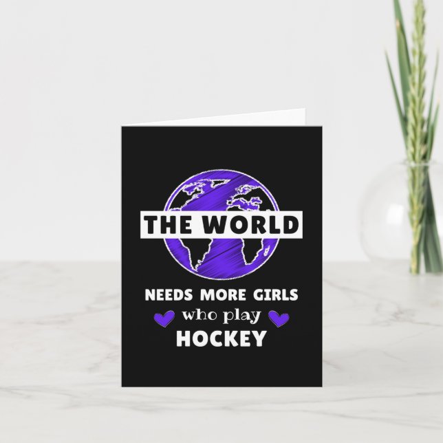 Carte Le monde a besoin de plus de filles qui jouent au  (Devant)
