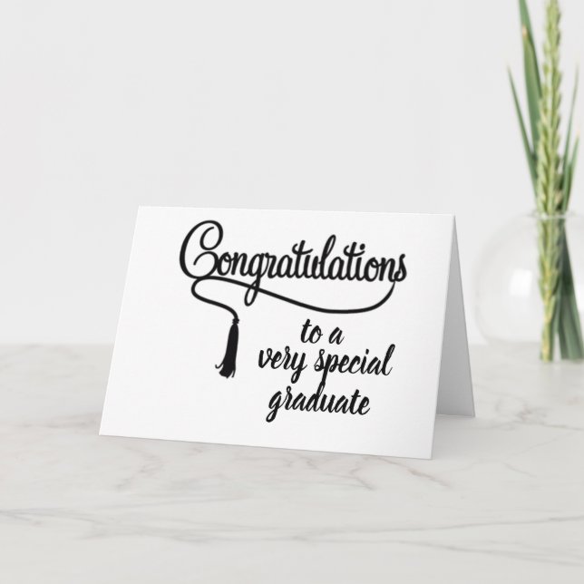CARTE * LE MONDE ATTEND* LES FÉLICITATIONS DES DIPLÔMÉS (Devant)