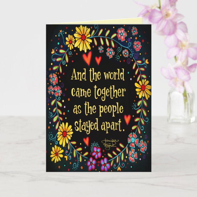 Carte "Le monde s'est rassemblé" Inspiritisme (Orchidée)