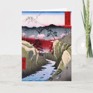 Carte Le mont Fuji et les oiseaux au Japon vers les anné