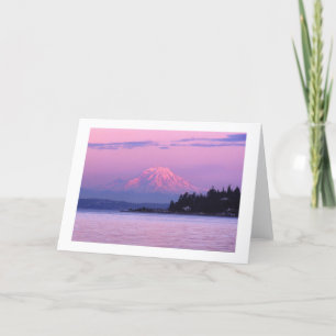 Carte Le mont Rainier au coucher du soleil, l'état de