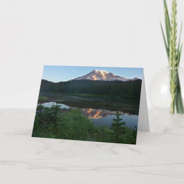 Carte Le Mont Rainier reflété Sunrise II (Devant)
