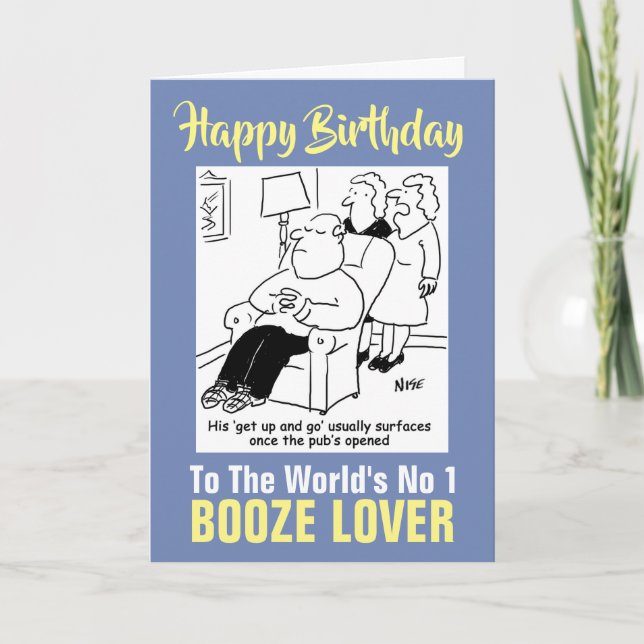 Carte Le Mot Numéro 1 Booze Lover - Booze Drinker (Devant)