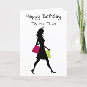 CARTE **LE NAISSANCE DE TWIN** SOUHAITE À UN ACHETEUR TA