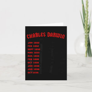 Carte Le naturaliste Charles Darwin Beagle mème Tour Ter