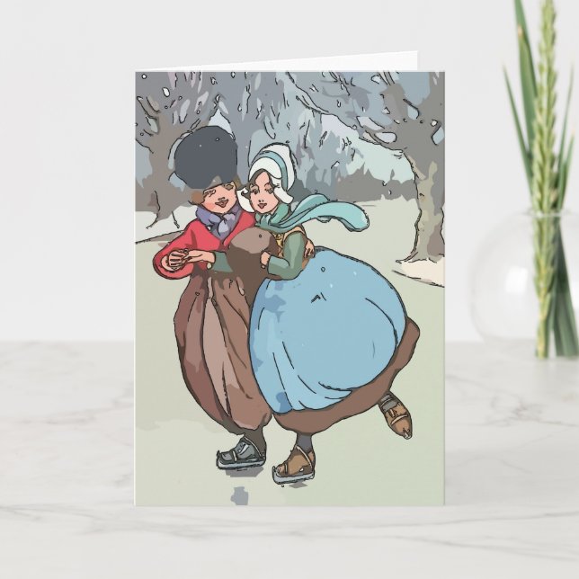 Carte Le Néerlandais badine le patinage de glace (Devant)