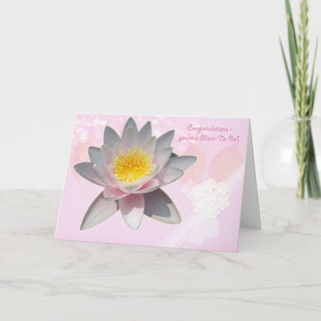 Carte Le nénuphar rose Maman-À-Est des félicitations (Devant)