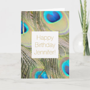 Carte Le paon fait varier le pas de l'anniversaire