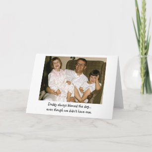 Carte Le papa a toujours blâmé le chien
