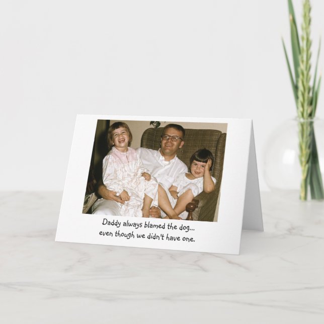 Carte Le papa a toujours blâmé le chien (Devant)