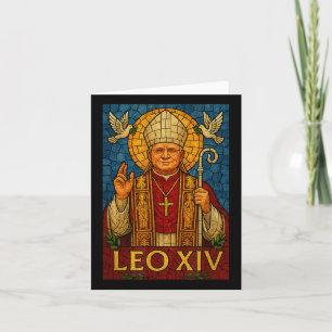 Carte Le Pape Leo Xiv - Art divin de la mosaïque Christi