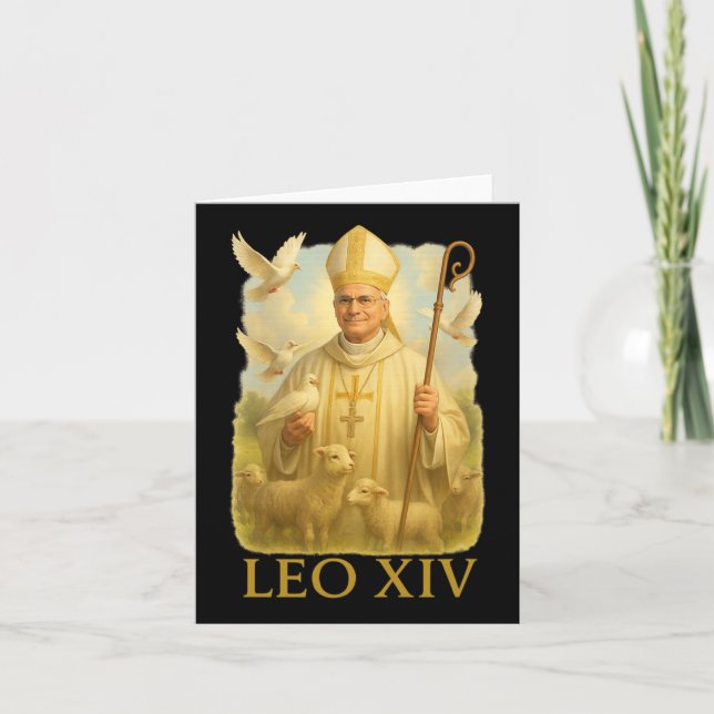 Carte Le Pape Leo Xiv Doves - Christian Catholic Faith I (Devant)