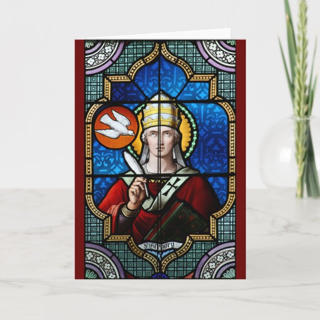 Carte Le Pape Saint Grégoire le Grand - Vitrail (Devant)