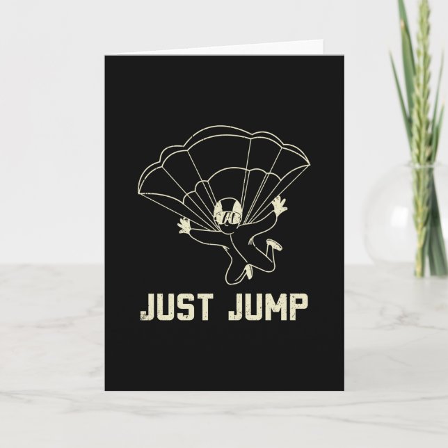 Carte Le parachutisme juste sauter (Devant)