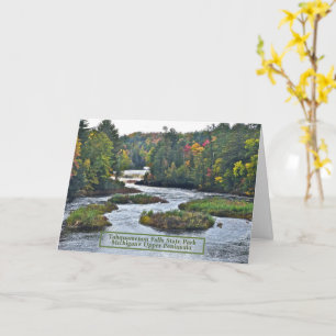 CARTE LE PARC D'ÉTAT TAHQUAMENON DE MICHIGAN TOMBE EN AU