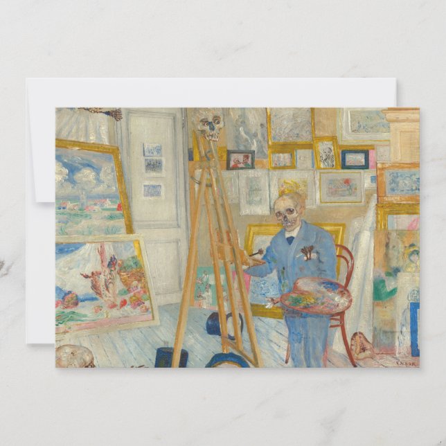 Carte Le peintre de squelette | James Ensor (Devant)