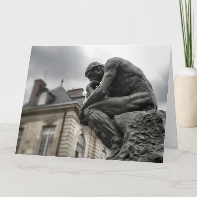 Carte Le penseur Rodin Paris Sculpture (Devant)