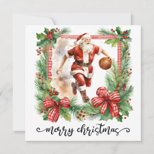 Carte Le Père Noël joue avec Noël