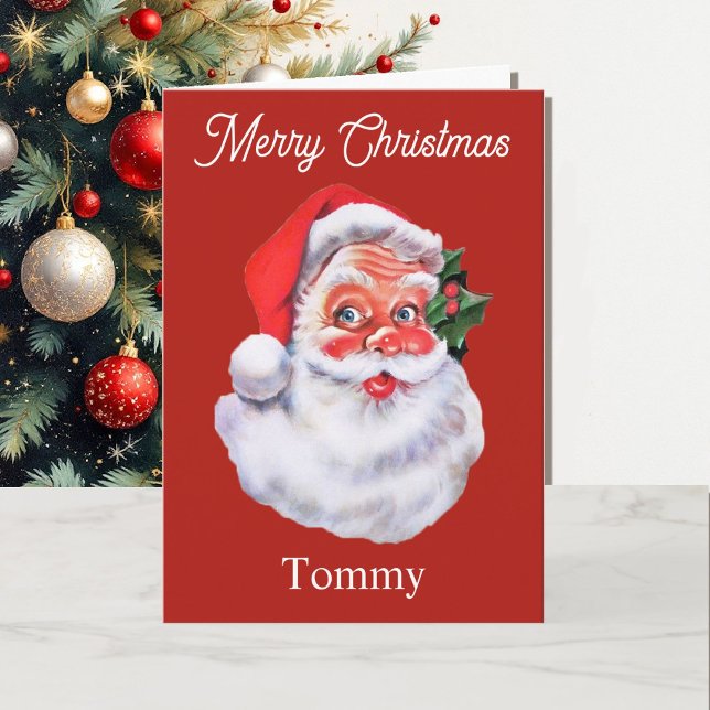 Carte Le Père Noël personnalise Noël pour petit-enfant (Créateur téléchargé)