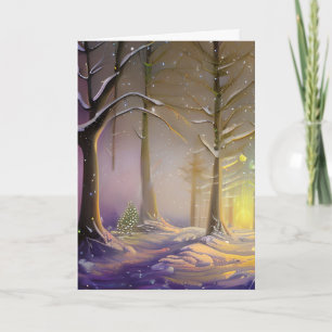 Carte Le petit arbre de Noël dans la forêt