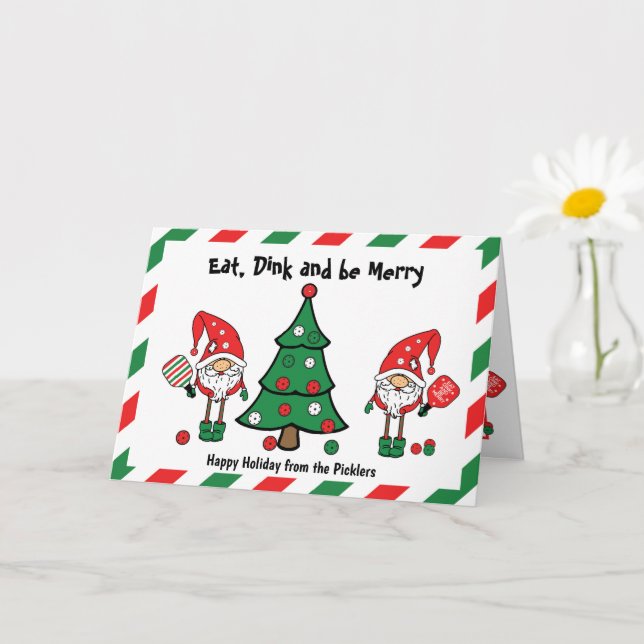 Carte Le pickball de Noël (Petite plante)