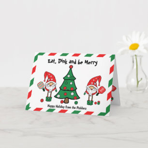 Carte Le pickball de Noël