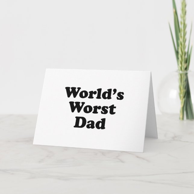Carte Le pire papa du monde (Devant)