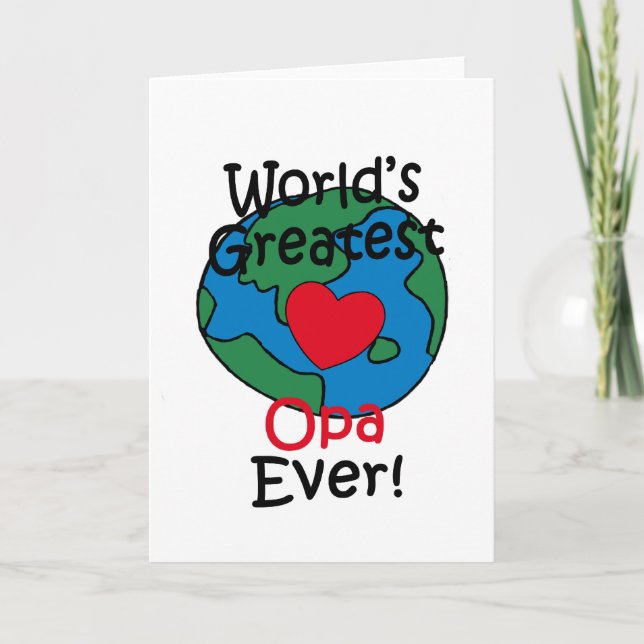 Carte Le plus grand coeur d'Opa du monde (Devant)