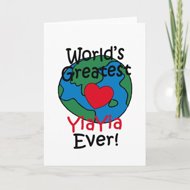 Carte Le plus grand coeur YiaYia du monde (Devant)